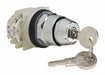 SelectSwtch Key Non-Illum 2Pos 30mm Blk