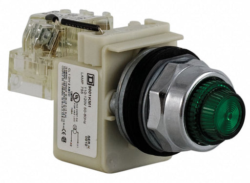 Pilot Light Green 30mm Incandescent