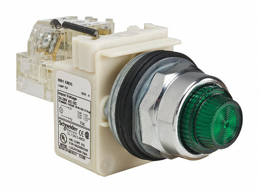 Pilot Light Green 30mm Incandescent