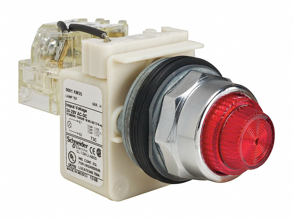 Pilot Light Red 30mm Incandescent
