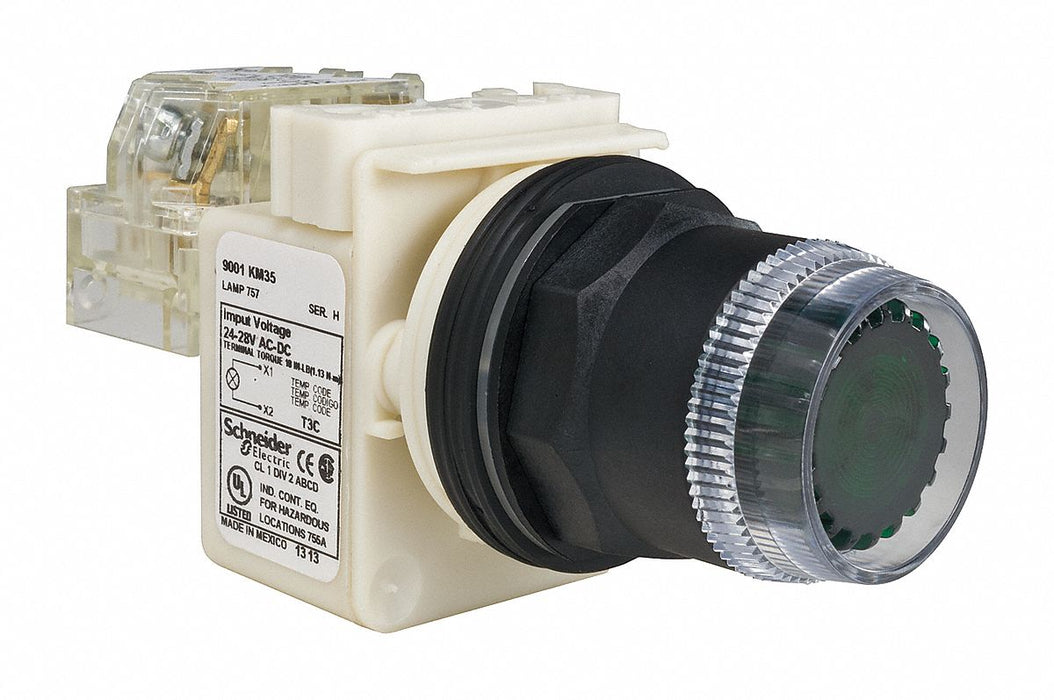 H6934 IllumPushButton FullVoltage Green SPDT