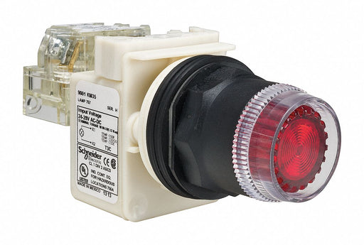 H6929 IllumPushButton FullVoltage Red SPDT