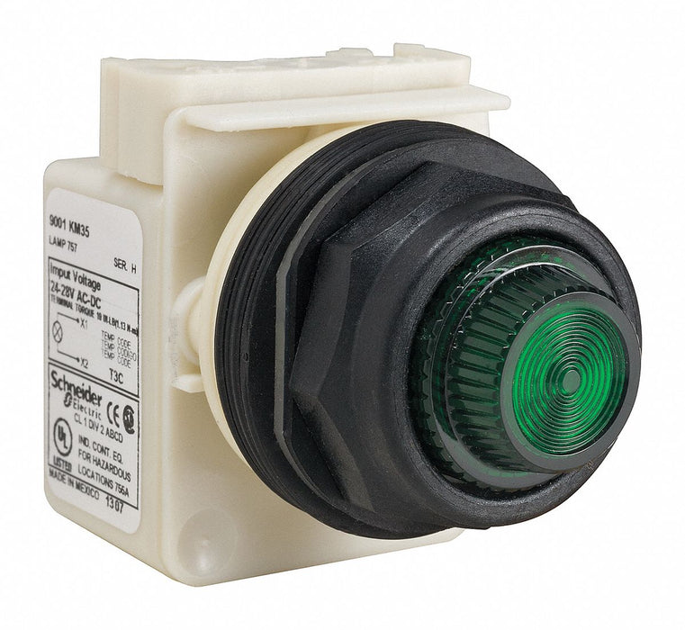 H4502 Pilot Light Green 30mm Incandescent