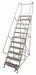 Rolling Ladder 162 in.H 450Lb Perforated