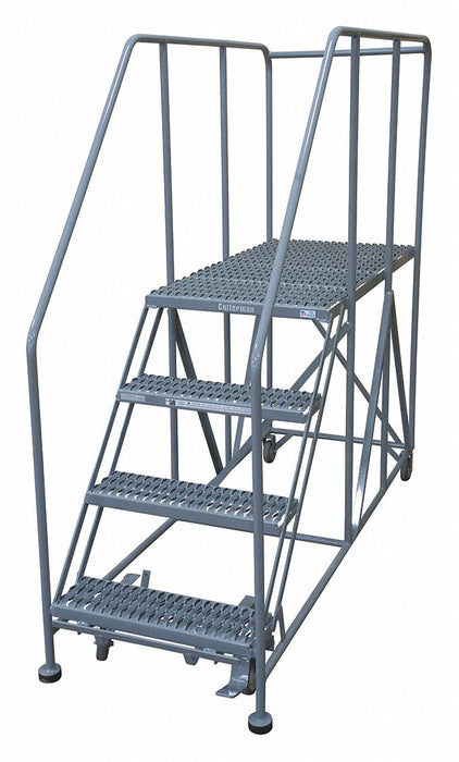 Rolling Work Platform 70 in.H 4 Steps