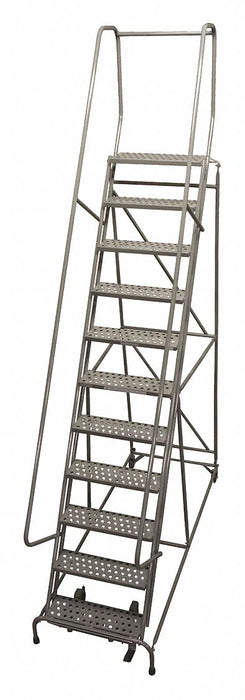 Rolling Ladder 140inH PowderCoated 59deg