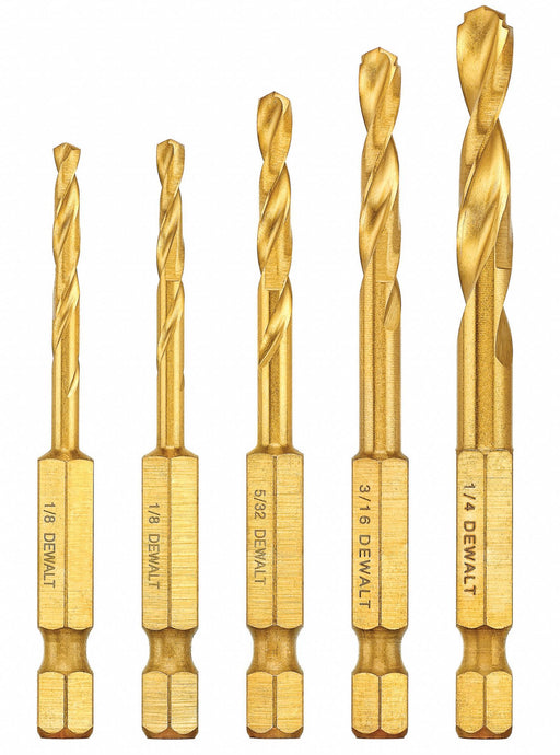 Impact Drill Bit Set HSS Titanium 5 Pc.