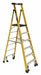 Podium Stepladder 6 ft Fiberglass 375 lb