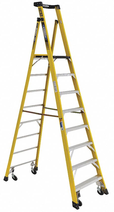 Podium Stepladder 8 ft Fiberglass 375 lb