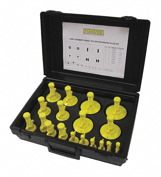 Nylon Expansion Plug Kit 18 PC ABS Case