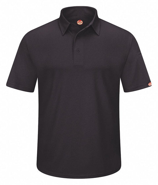 J2888 Short Sleeve Polo Sz 2XL Black Polyester