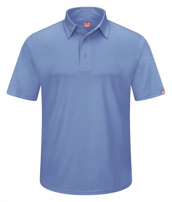 J2888 Short Sleeve Polo XL Med Blue Button