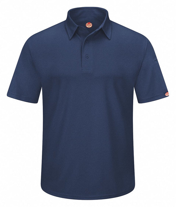J2888 Short Sleeve Polo Sz S Navy Polyester