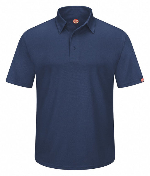 J2888 Short Sleeve Polo Sz 2XL Navy Polyester