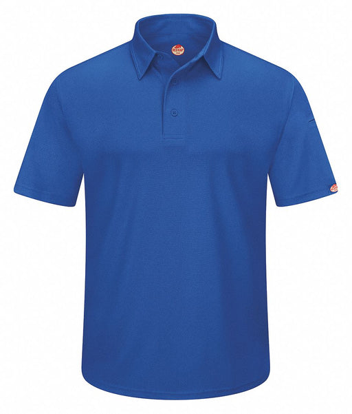 J2888 Short Sleeve Polo 5XL Royal Blue Button