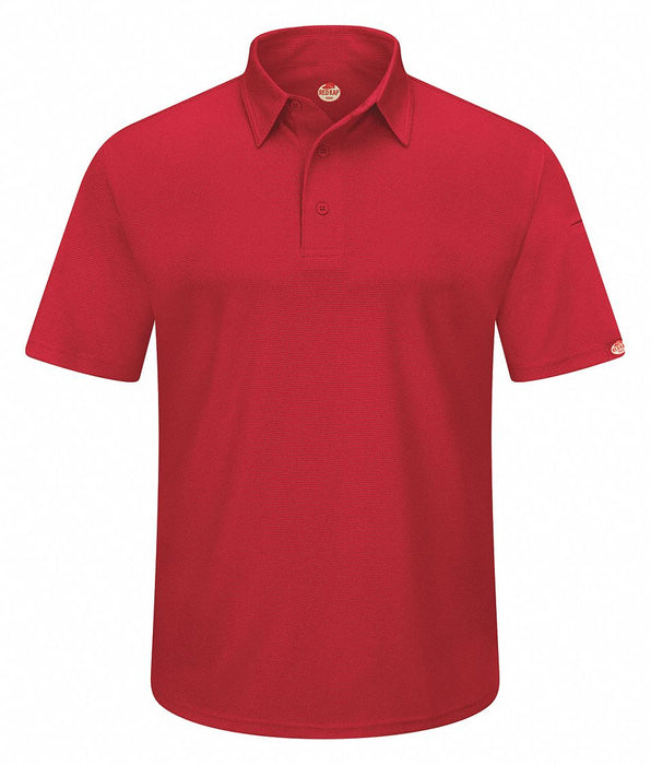 J2888 Short Sleeve Polo Sz 3XL Red Polyester