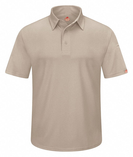 J2888 Short Sleeve Polo Sz XL Tan Polyester