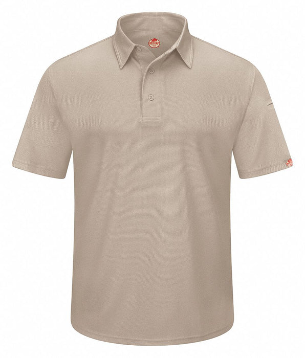 J2888 Short Sleeve Polo Sz 6XL Tan Polyester