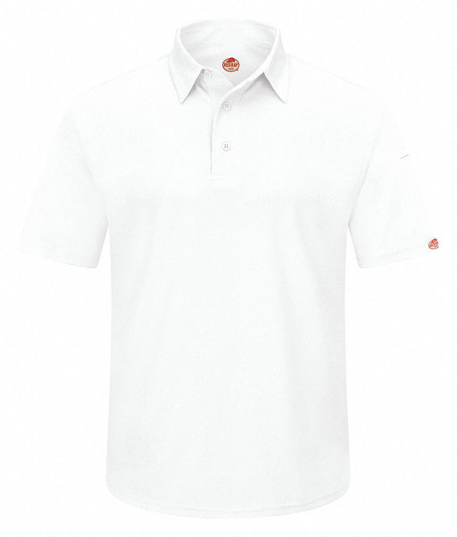 J2888 Short Sleeve Polo Sz 6XL White Polyester