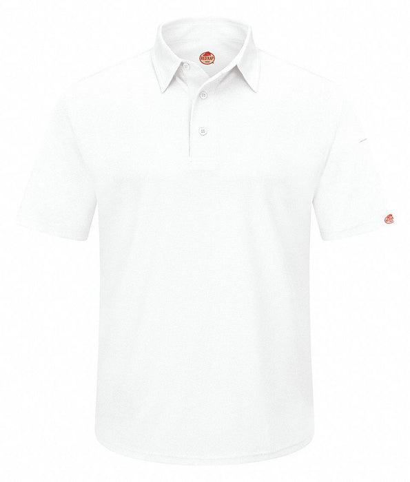 J2888 Short Sleeve Polo Sz 3XL White Polyester