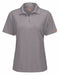 J2890 Short Sleeve Polo Womens M Gray Button