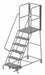 Rolling Ladder Steel 6 Steps 450 lb.