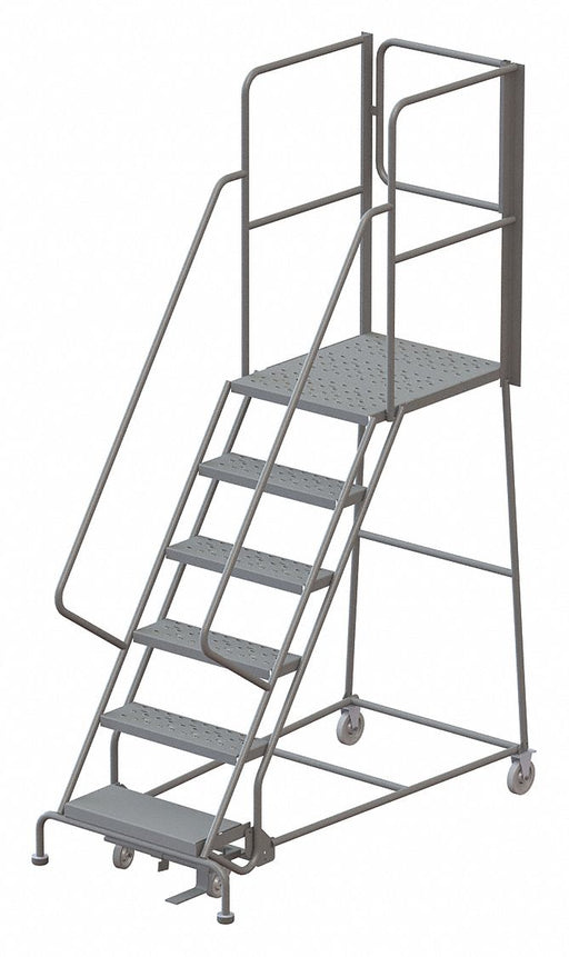 Rolling Ladder Steel 6 Steps 450 lb.