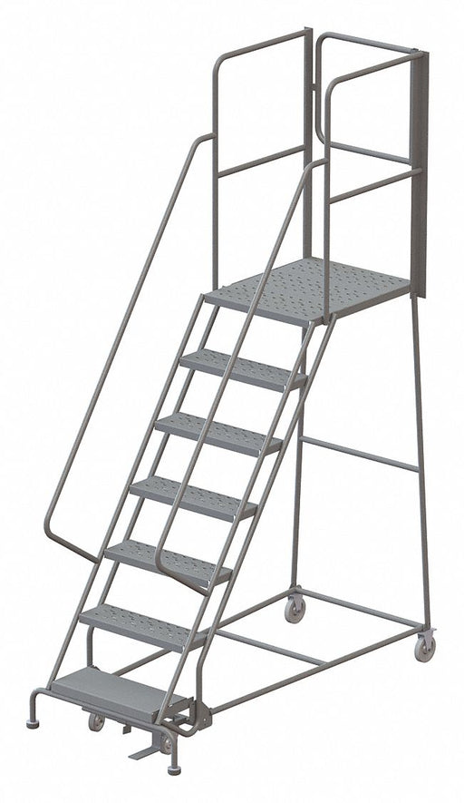 Rolling Ladder 7 Steps Load Cap. 450 lb.