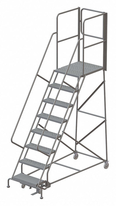 Rolling Ladder Steel 8 Steps Cap. 450lb.