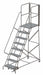 Rolling Ladder Steel 8 Steps Cap. 450lb.