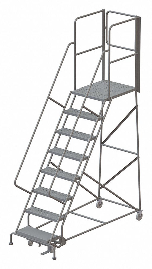 Rolling Ladder Steel 8 Steps Cap. 450lb.