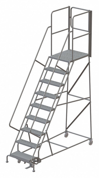 Rolling Ladder Steel 9 Steps Cap. 450lb.