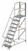 Rolling Ladder Steel 9 Steps Cap. 450lb.
