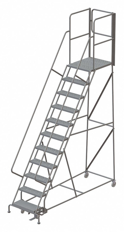 Rolling Ladder Steel 11 Steps Cap.450lb.