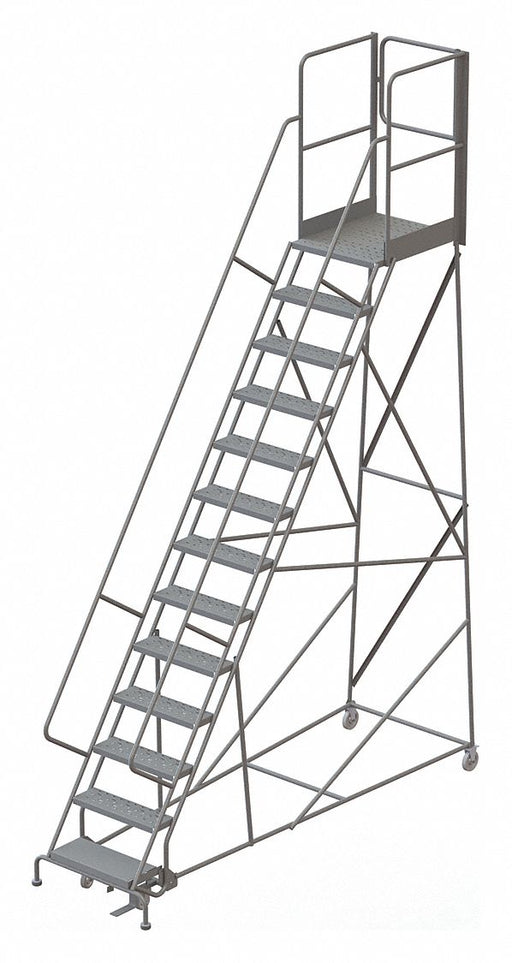 Rolling Ladder Steel 13 Steps 450 lb.