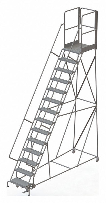 Rolling Ladder 14 Steps Load Cap. 450lb.