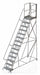 Rolling Ladder 14 Steps Load Cap. 450lb.