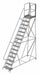 Rolling Ladder Steel 15 Steps Cap.450lb.