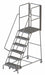 Rolling Ladder 6 Steps Load Cap. 450lb.