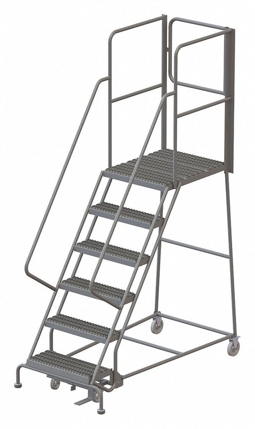 Rolling Ladder 6 Steps Load Cap. 450lb.