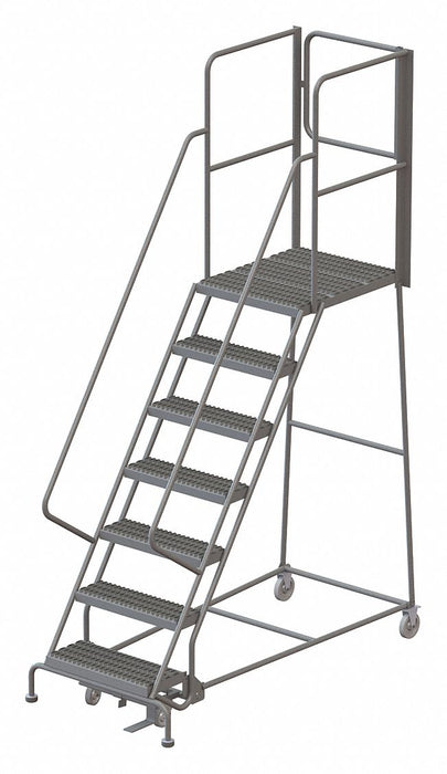 Rolling Ladder 7 Steps Load Cap. 450lb.