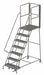 Rolling Ladder 7 Steps Load Cap. 450lb.