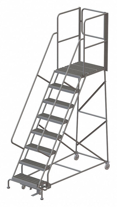 Rolling Ladder 8 Steps Load Cap. 450lb.