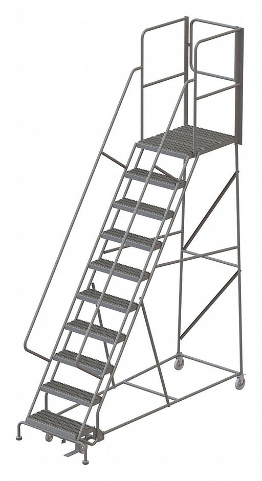Rolling Ladder Steel 10Steps Cap. 450lb.