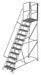Rolling Ladder Steel 11 Steps 450lb.