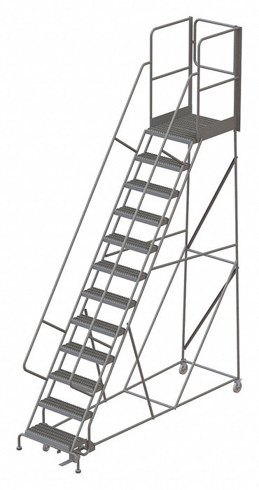 Rolling Ladder 12 Steps LoadCap. 450 lb.