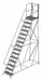 Rolling Ladder 15 Steps Load Cap. 450lb.