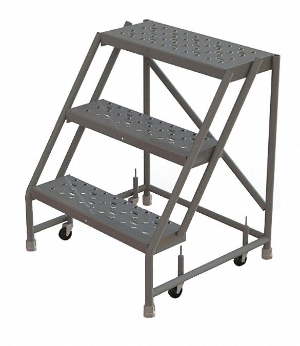 Rolling Ladder Steel 3 Steps 450 lb.