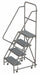 Rolling Ladder 4 Step Steel Perforated