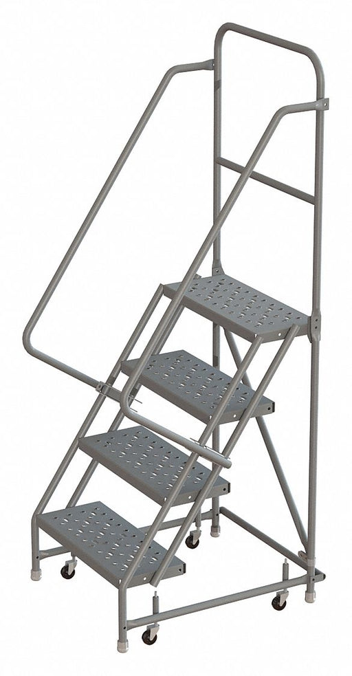 Rolling Ladder 4 Step Steel Perforated
